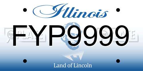 FYP9999 Illinois License Plate