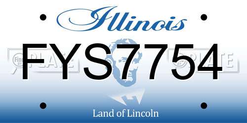 FYS7754 Illinois License Plate