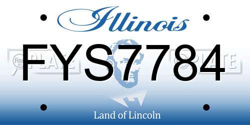 FYS7784 Illinois License Plate
