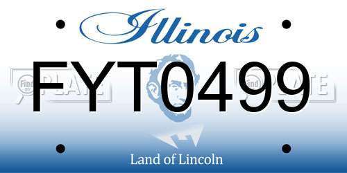 FYT0499 Illinois License Plate