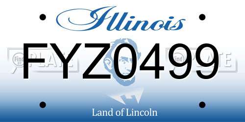 FYZ0499 Illinois License Plate