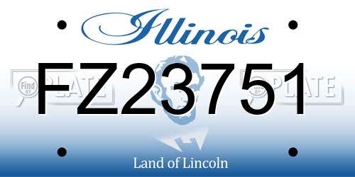 FZ23751 Illinois License Plate