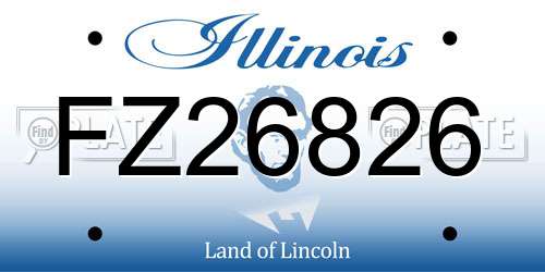 FZ26826 Illinois License Plate