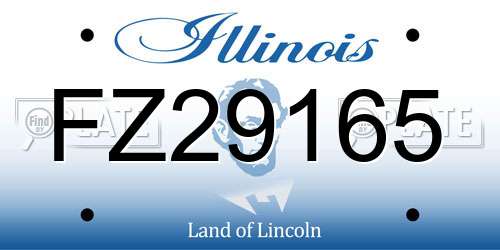 FZ29165 Illinois License Plate