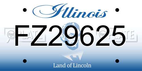 FZ29625 Illinois License Plate