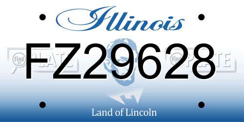 FZ29628 Illinois License Plate