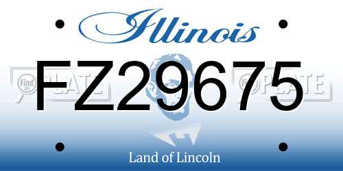 FZ29675 Illinois License Plate