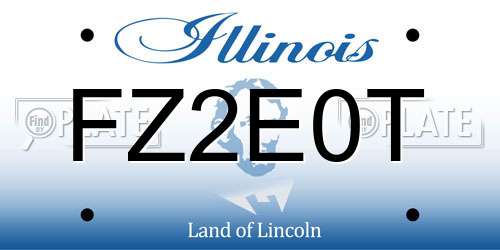 FZ2E0T Illinois License Plate