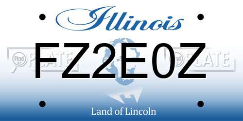 FZ2E0Z Illinois License Plate