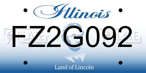 FZ2G092 Illinois License Plate