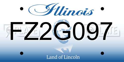 FZ2G097 Illinois License Plate