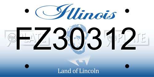 FZ30312 Illinois License Plate