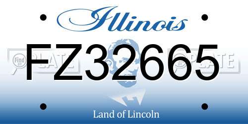 FZ32665 Illinois License Plate