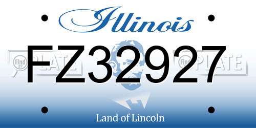FZ32927 Illinois License Plate