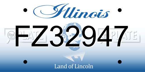 FZ32947 Illinois License Plate