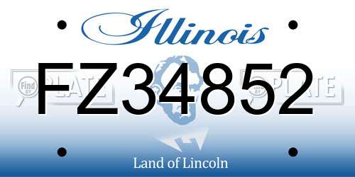 FZ34852 Illinois License Plate