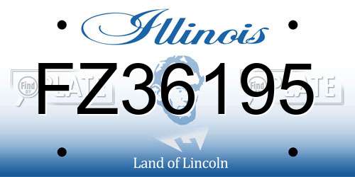 FZ36195 Illinois License Plate