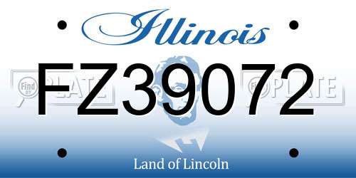 FZ39072 Illinois License Plate