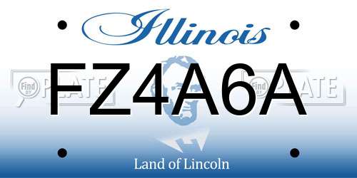 FZ4A6A Illinois License Plate