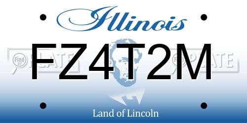 FZ4T2M Illinois License Plate