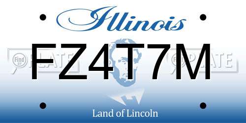 FZ4T7M Illinois License Plate
