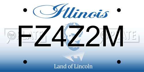 FZ4Z2M Illinois License Plate