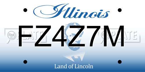 FZ4Z7M Illinois License Plate