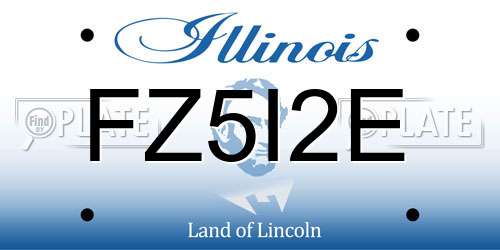 FZ5I2E Illinois License Plate