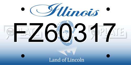 FZ60317 Illinois License Plate