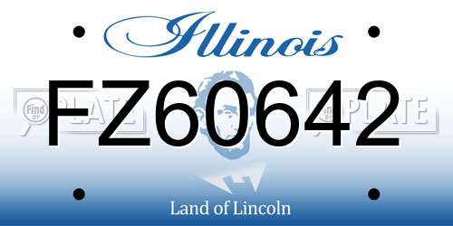 FZ60642 Illinois License Plate