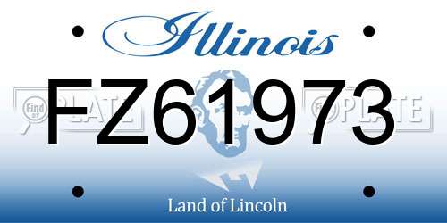 FZ61973 Illinois License Plate