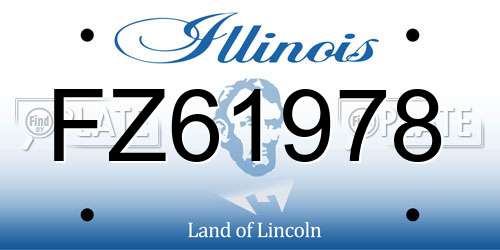 FZ61978 Illinois License Plate