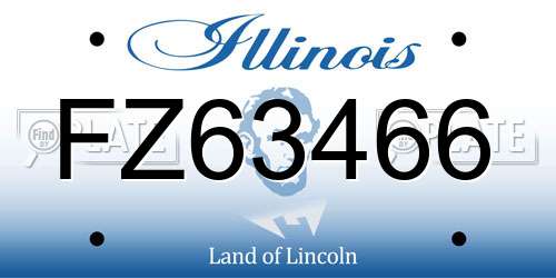FZ63466 Illinois License Plate