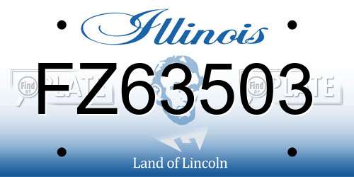 FZ63503 Illinois License Plate