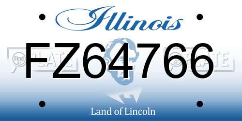 FZ64766 Illinois License Plate