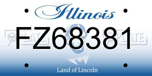 FZ68381 Illinois License Plate
