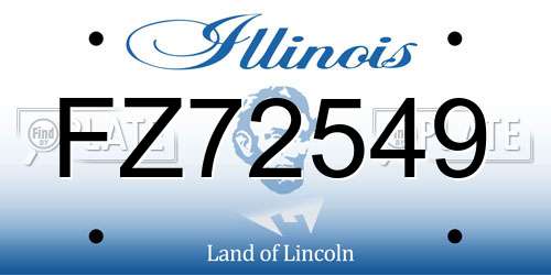 FZ72549 Illinois License Plate