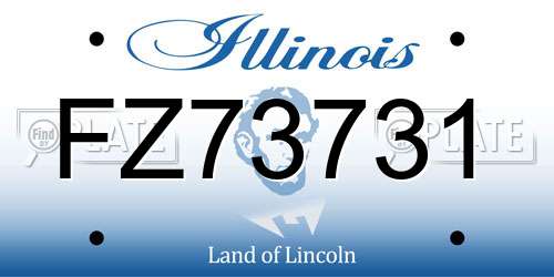 FZ73731 Illinois License Plate