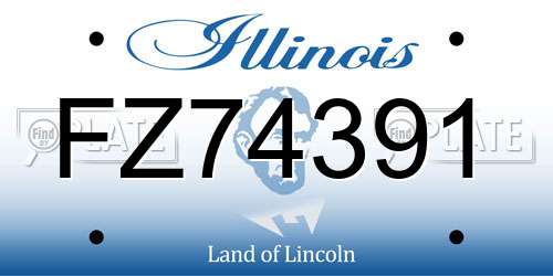 FZ74391 Illinois License Plate