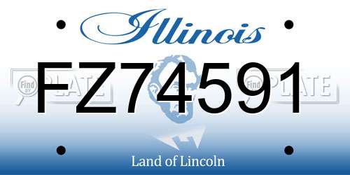 FZ74591 Illinois License Plate