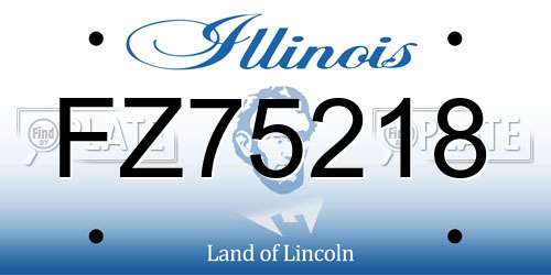 FZ75218 Illinois License Plate