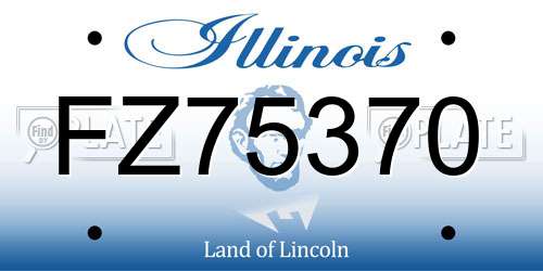 FZ75370 Illinois License Plate