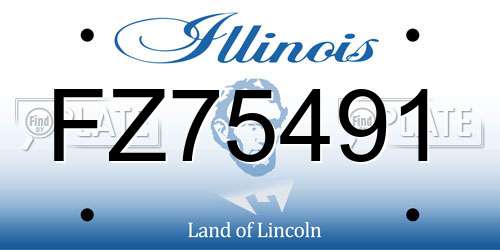FZ75491 Illinois License Plate