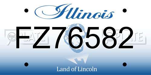 FZ76582 Illinois License Plate
