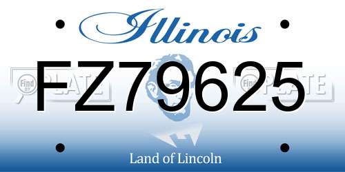 FZ79625 Illinois License Plate
