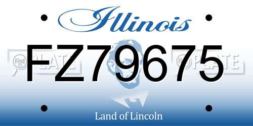 FZ79675 Illinois License Plate