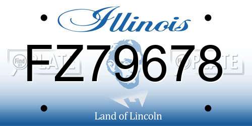 FZ79678 Illinois License Plate