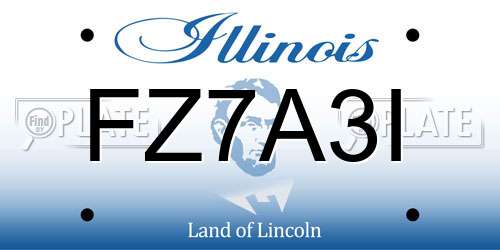 FZ7A3I Illinois License Plate