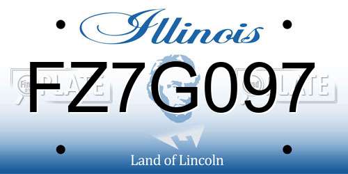 FZ7G097 Illinois License Plate