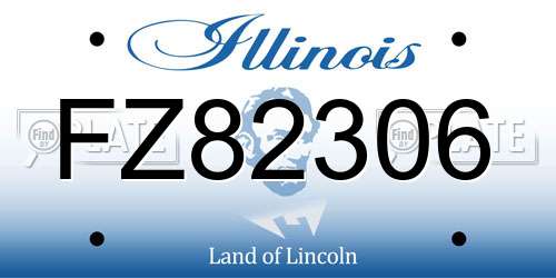 FZ82306 Illinois License Plate